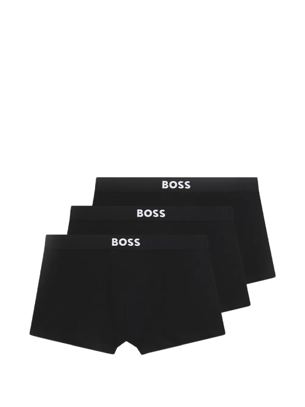 BOSS logo-waistband boxer briefs (set of three) - Nero
