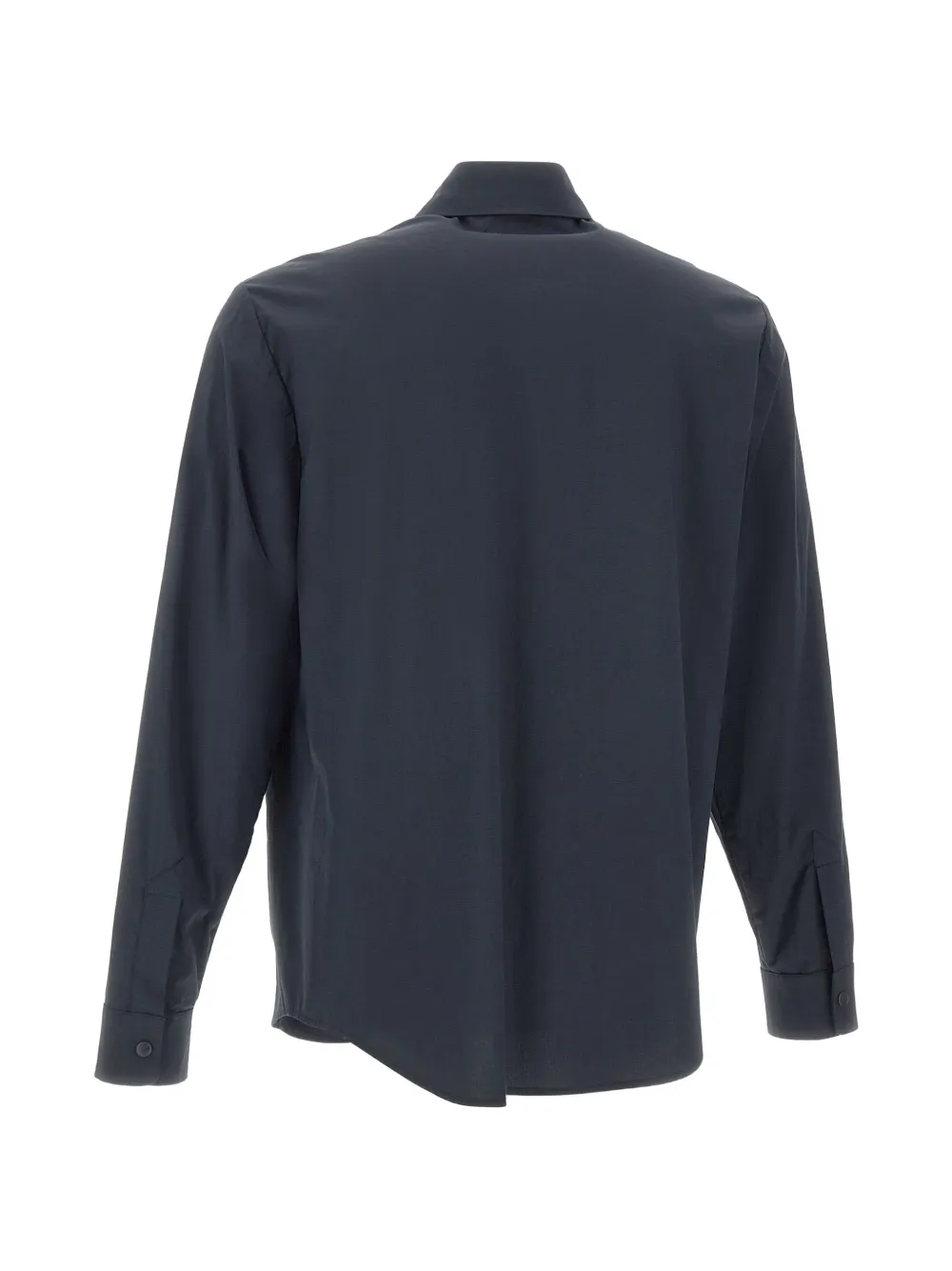 ASPESI Overhemd met drukknoop en borstzak Blauw