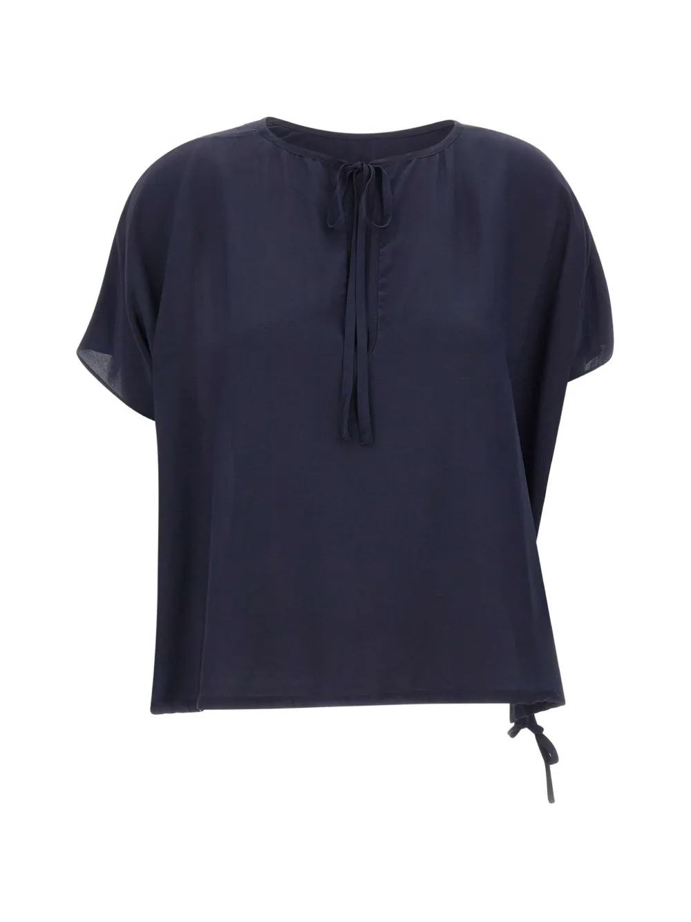 kaos tie-detail drawstring blouse - Blu