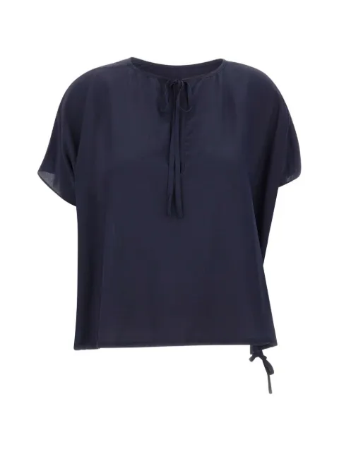 kaos tie-detail drawstring blouse