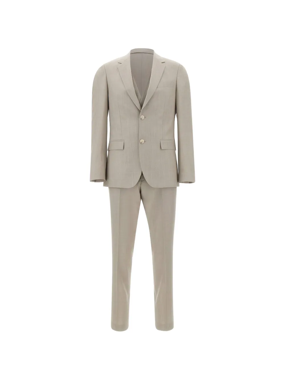 BOSS three-piece virgin wool suit - Toni neutri