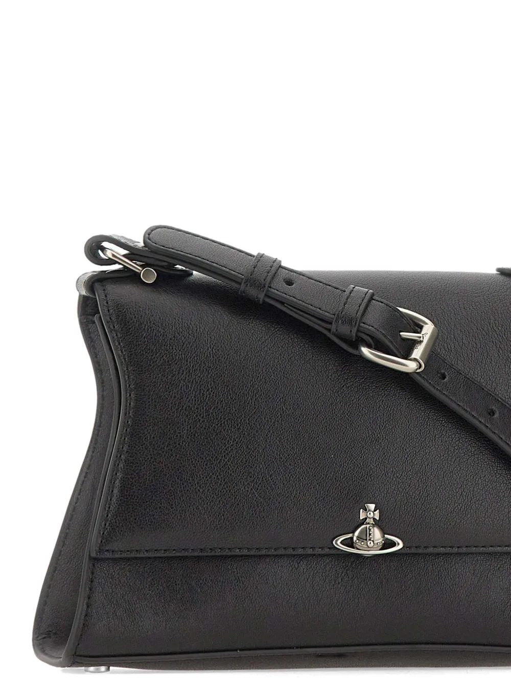 Vivienne Westwood Small Bianca Leather Cross Body Bag | Black