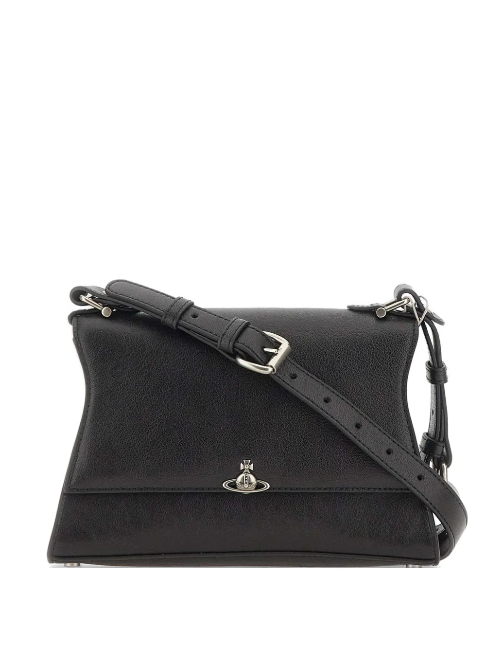 Vivienne Westwood small Bianca leather cross body bag - Nero
