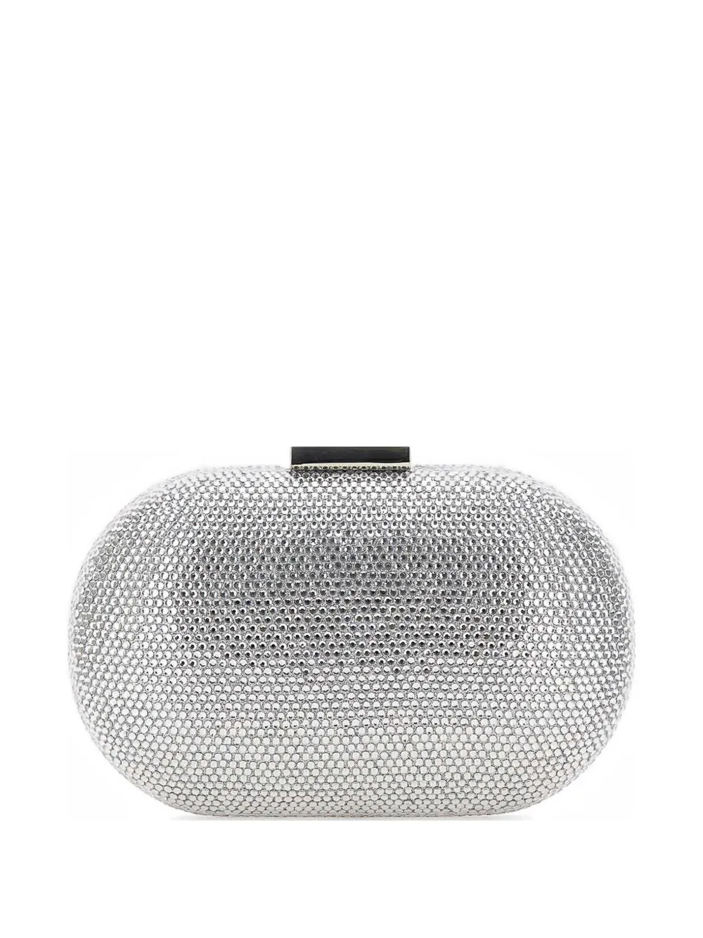 TWENTY FOURHAITCH Sunrise rhinestone-embellished clutch bag - Argento