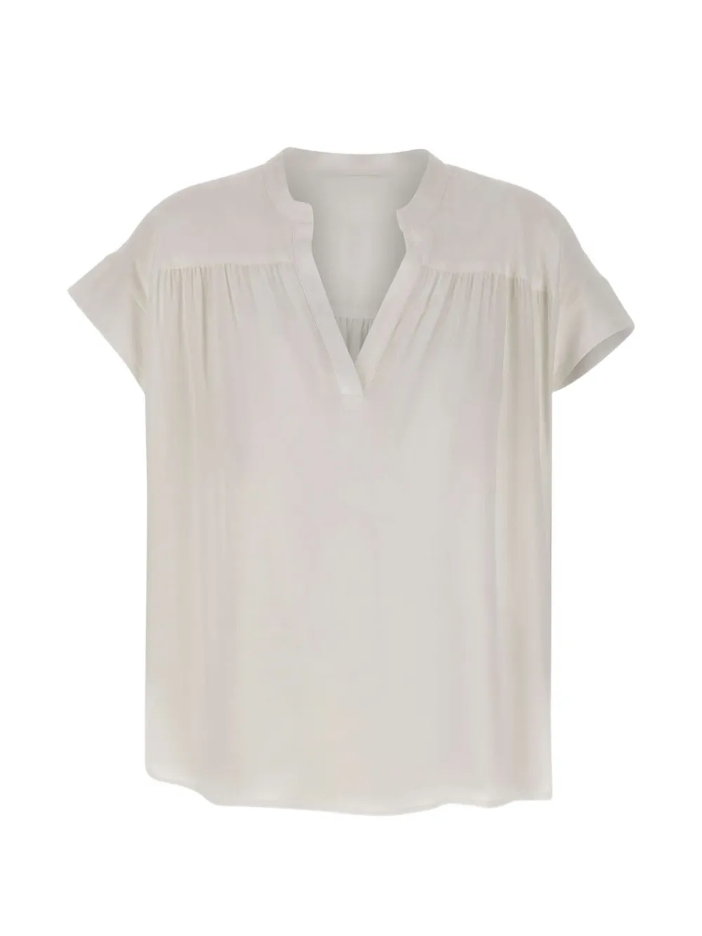 kaos gathered flared blouse - Bianco