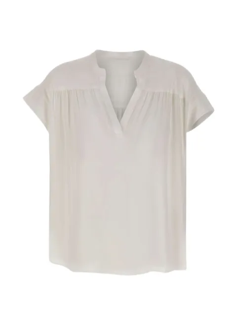 kaos blusa fruncida con diseño acampanado