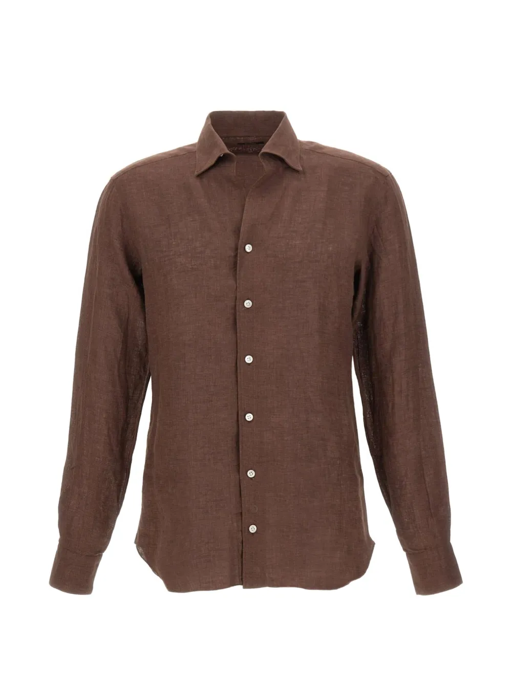 Barba Culto linen shirt - Marrone