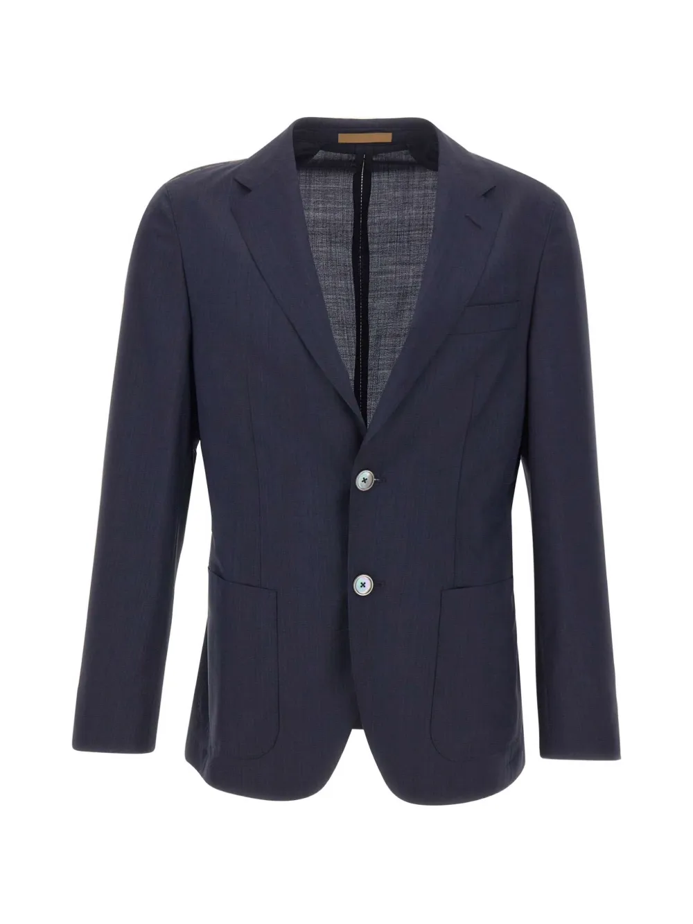 BOSS single-breasted seersucker blazer - Blu