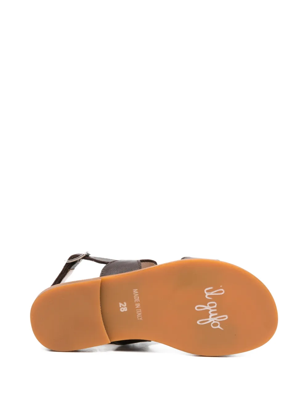 Il Gufo Sandalen met gewelfde afwerking Bruin