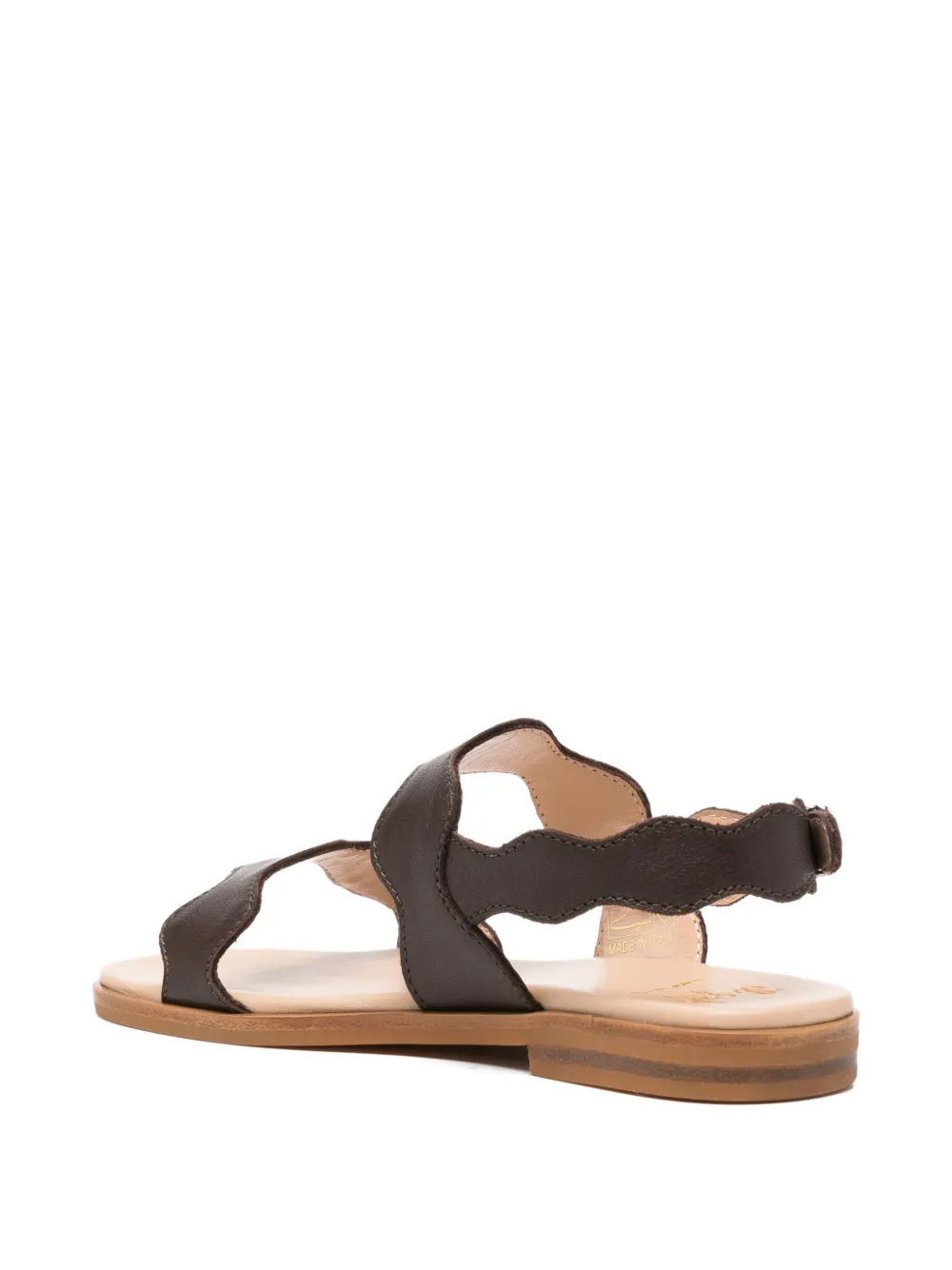 Il Gufo Sandalen met gewelfde afwerking Bruin