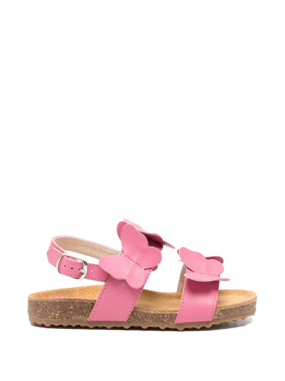 Il Gufo butterfly-appliqué leather sandals - Rosa