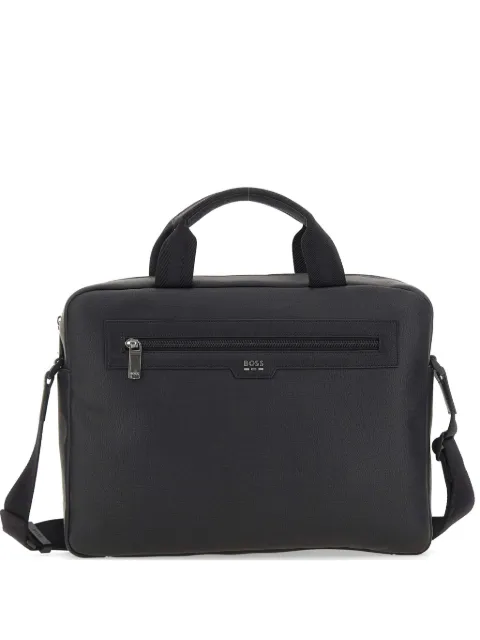 BOSS pebbled-effect briefcase 