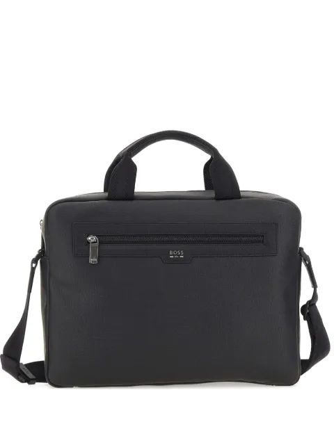 BOSS pebbled-effect briefcase 