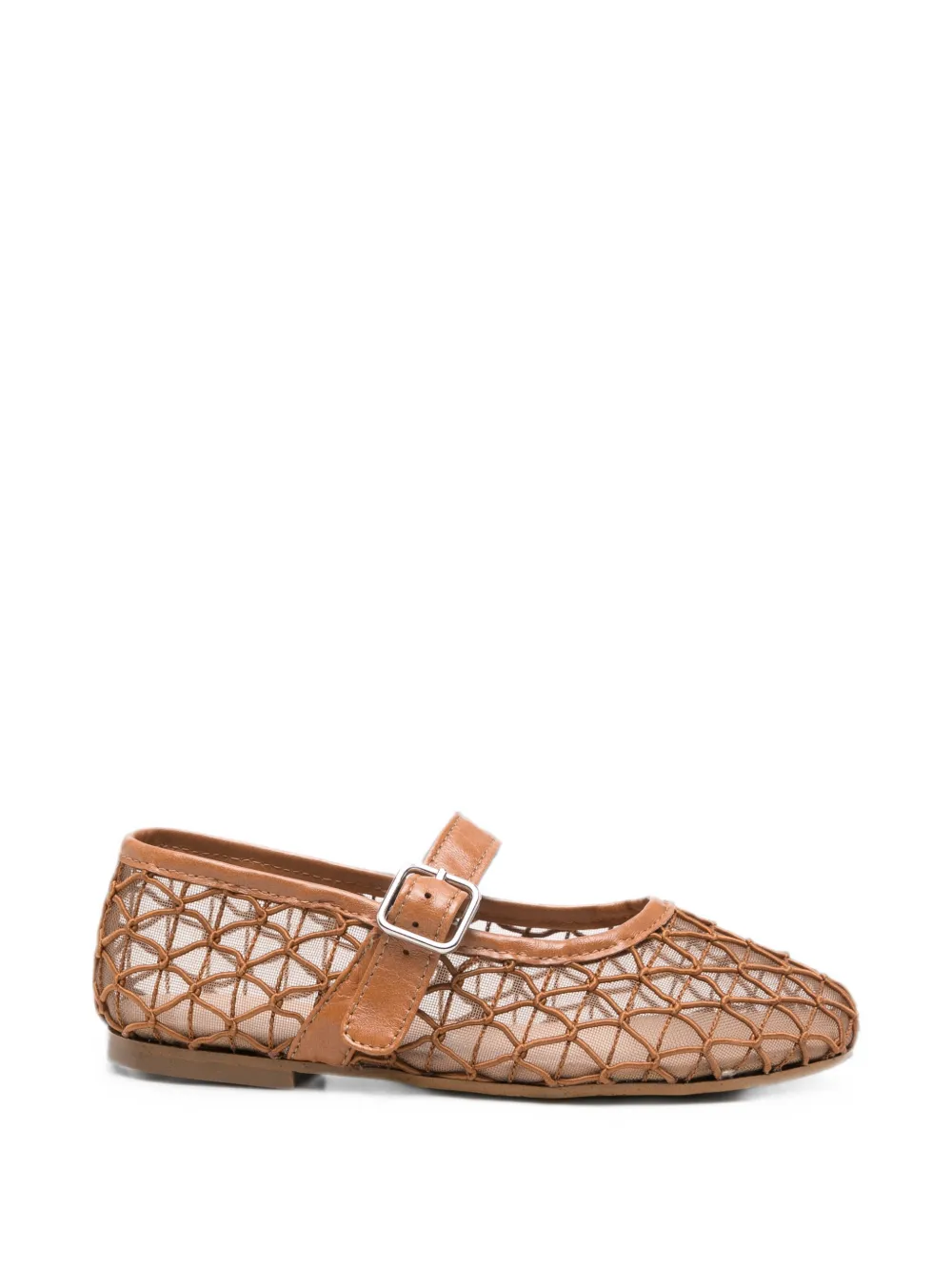 Eli1957 cage-detail buckle-strap ballet flats - Marrone