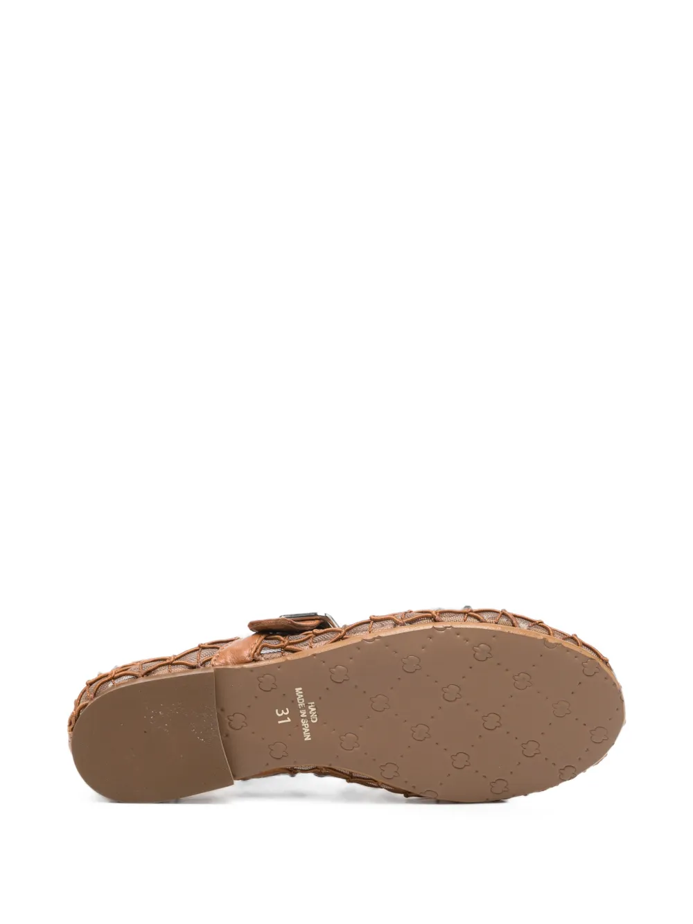 Eli1957 cage-detail buckle-strap ballet flats Bruin