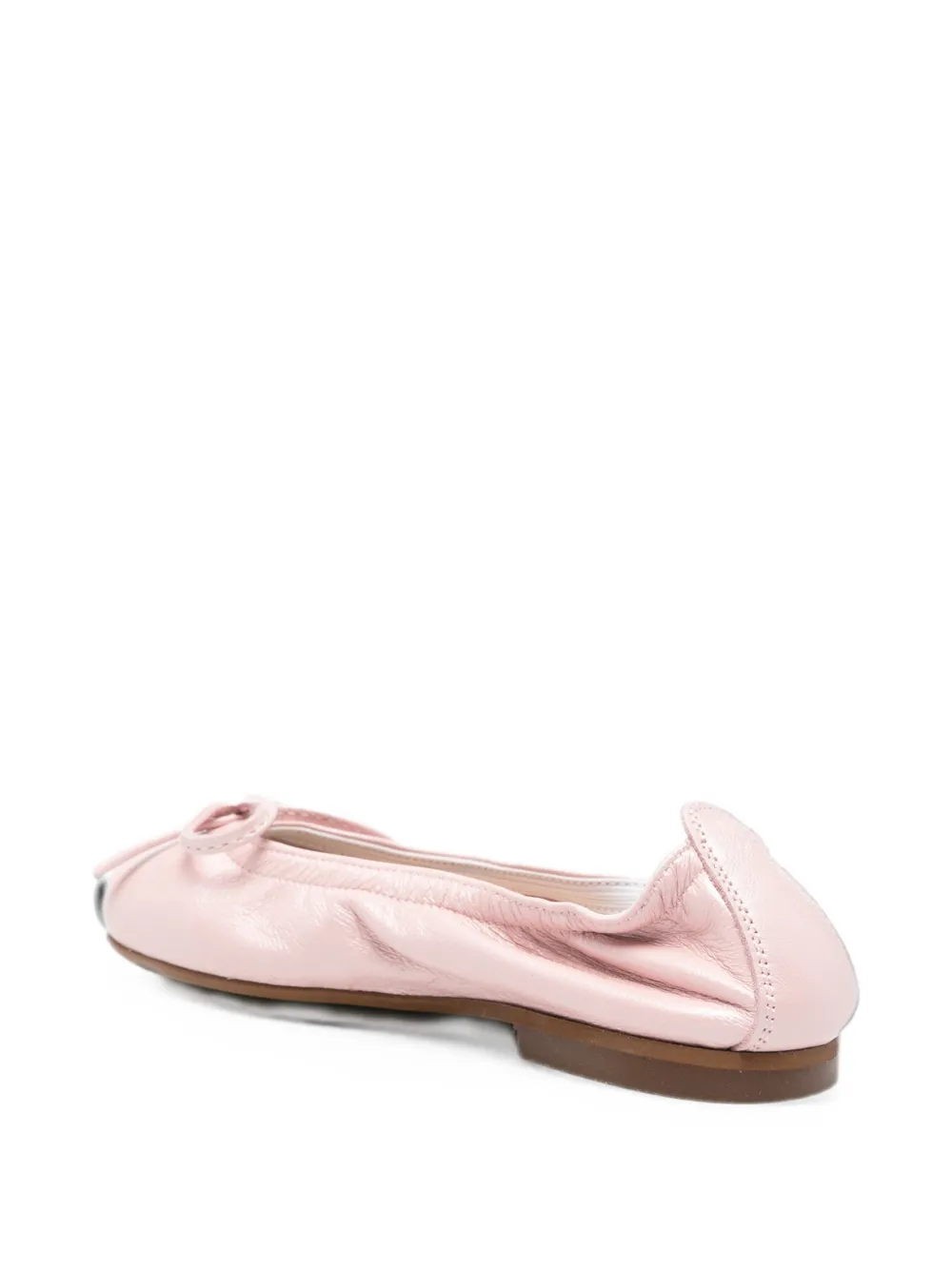 Eli1957 bow-detail leather ballet flats Roze
