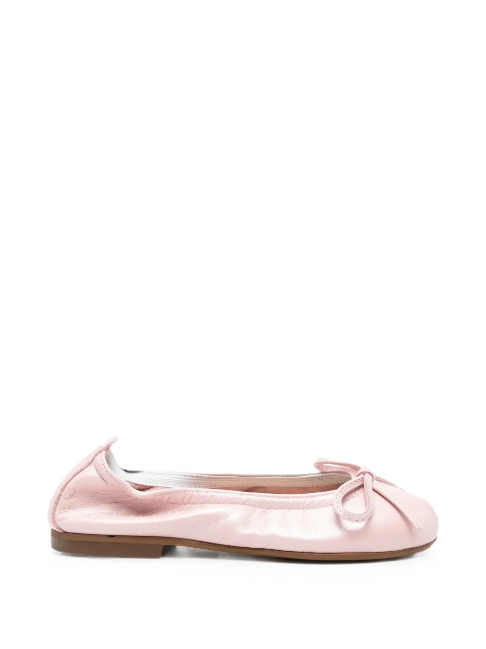 Eli1957 bow-detail leather ballet flats - Rosa
