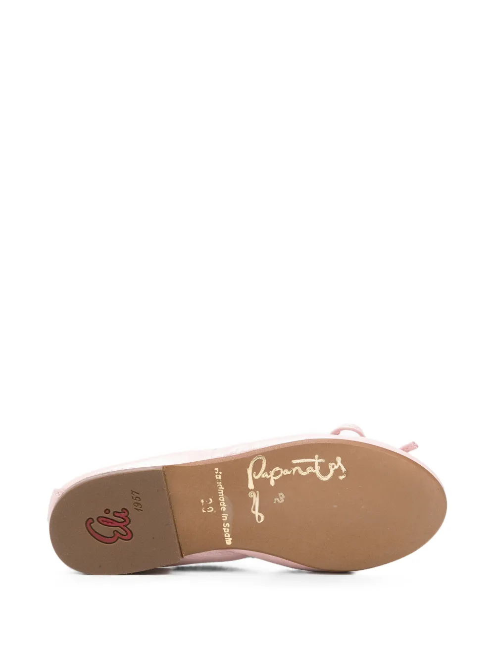 Eli1957 bow-detail leather ballet flats Roze