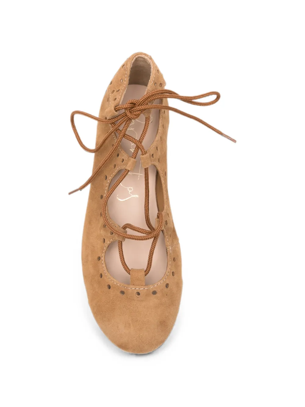 Eli1957 perforated lace-up ballet flats Bruin