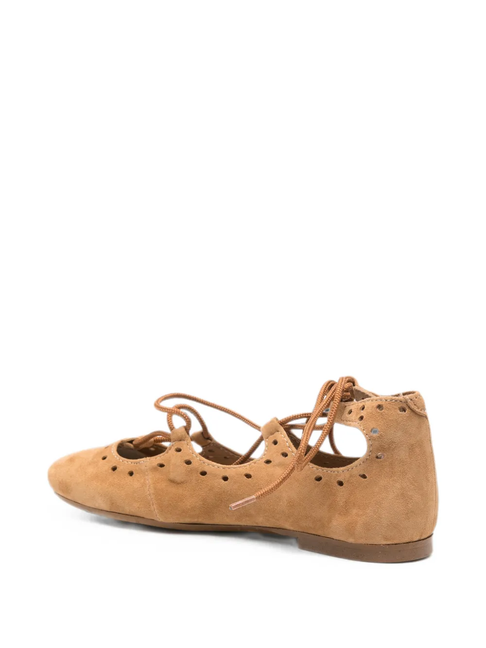 Eli1957 perforated lace-up ballet flats Bruin