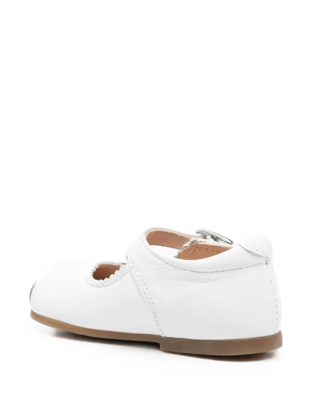 Eli1957 scalloped-trim buckle-fastening ballet flats Wit