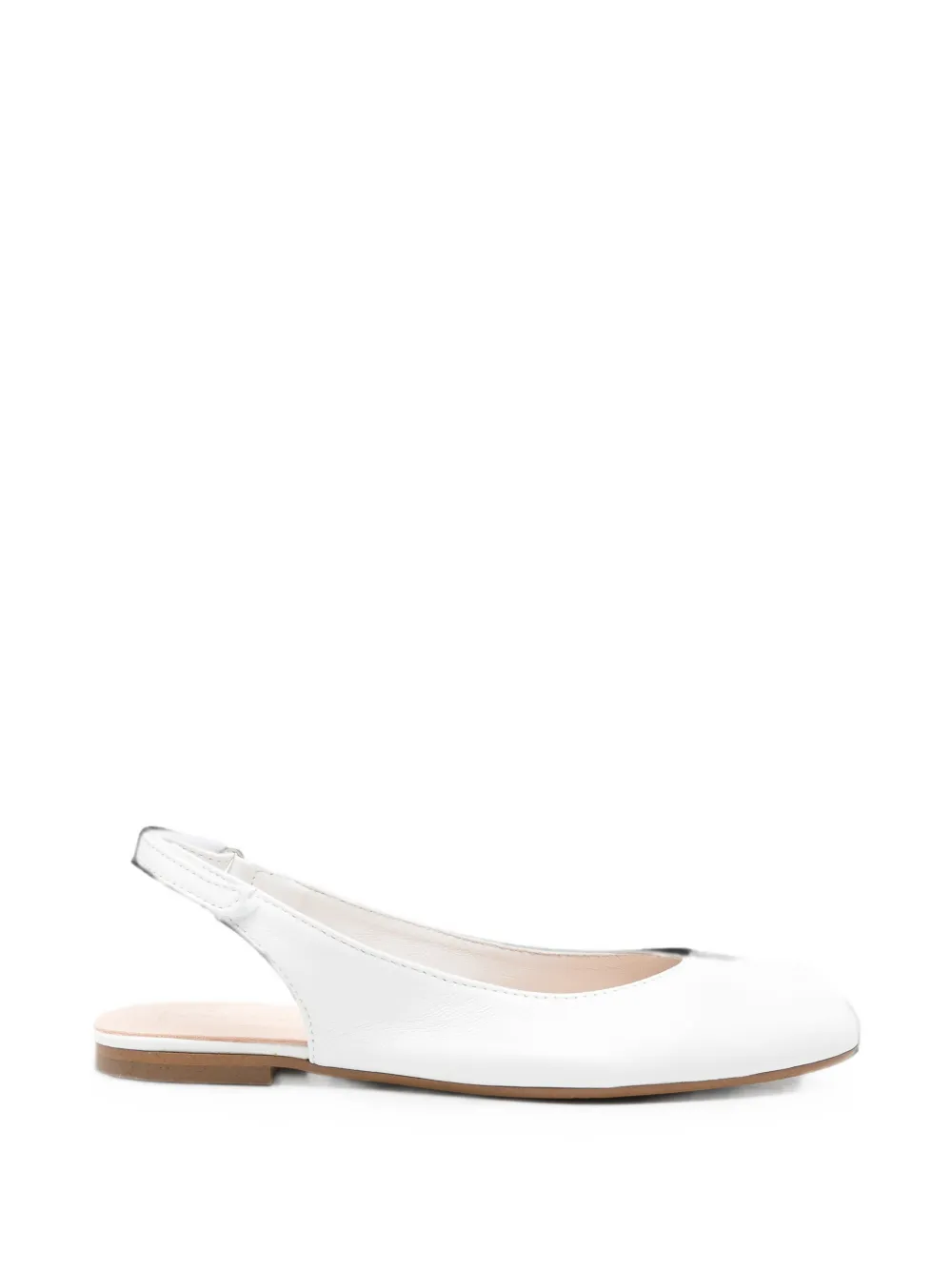 Eli1957 slingback leather ballet flats - Bianco