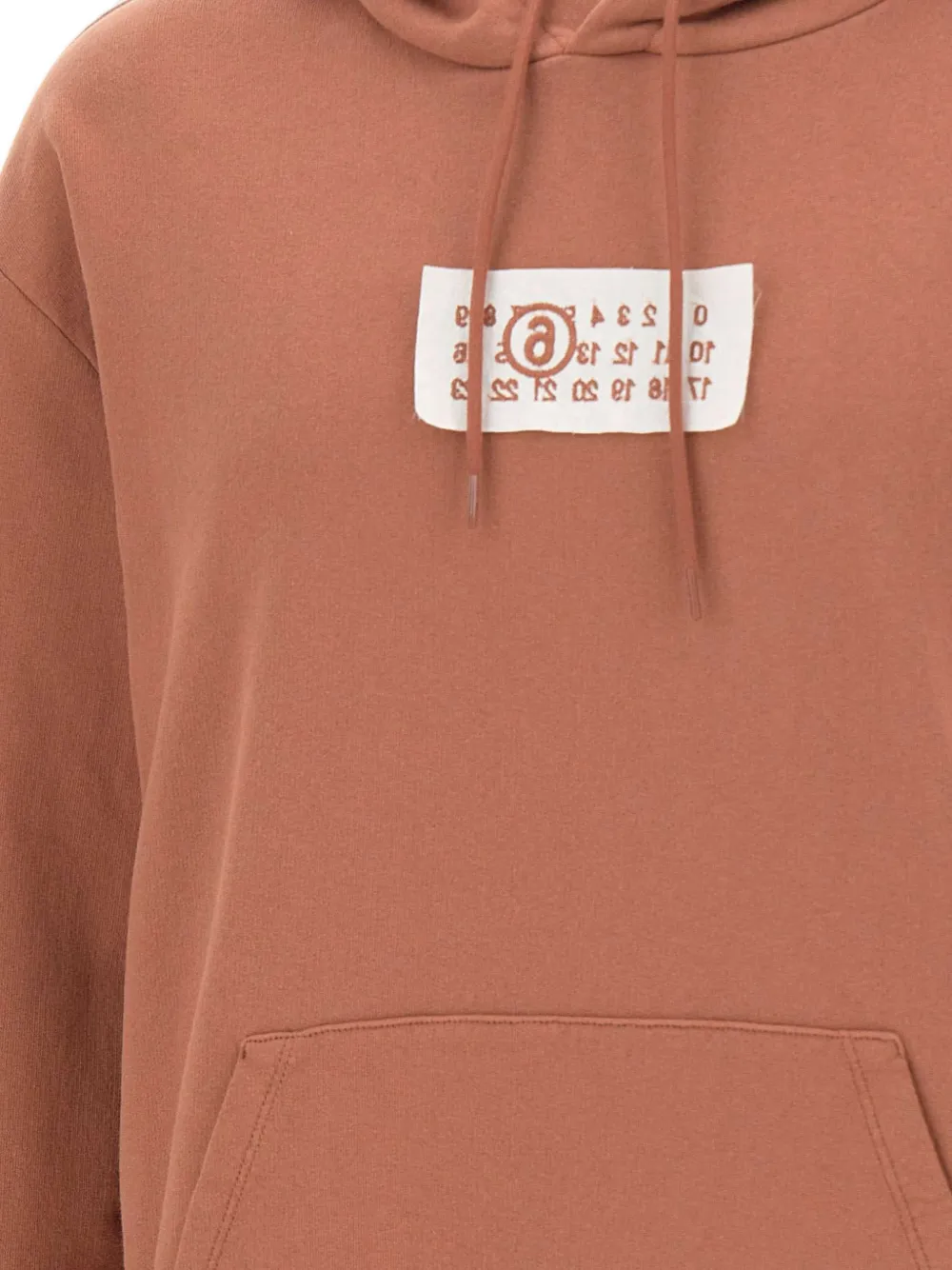 MM6 Maison Margiela Hoodie met logopatch Bruin