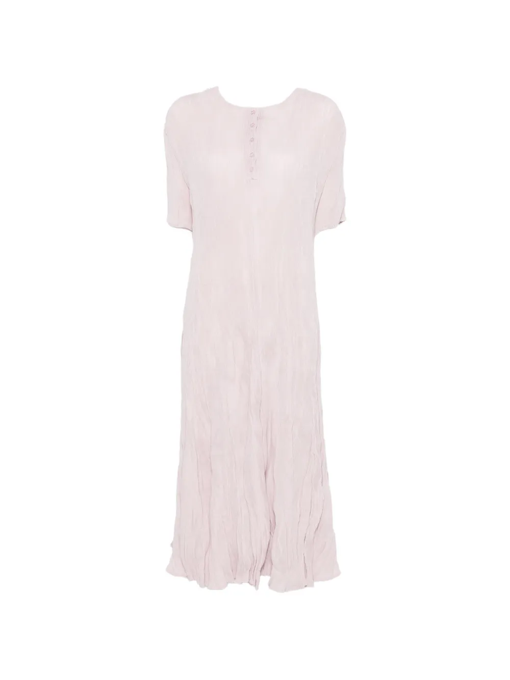 Gongdid Design plissé flower-button midi dress - Rosa