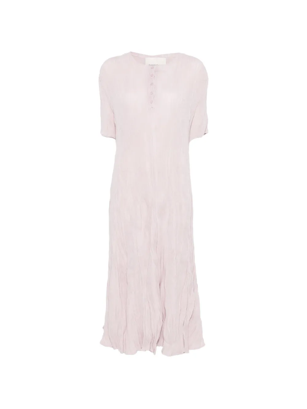 Gongdid Design plissé flower-button midi dress - Rosa