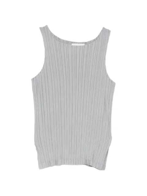 Gongdid Design top sin mangas con efecto plisado