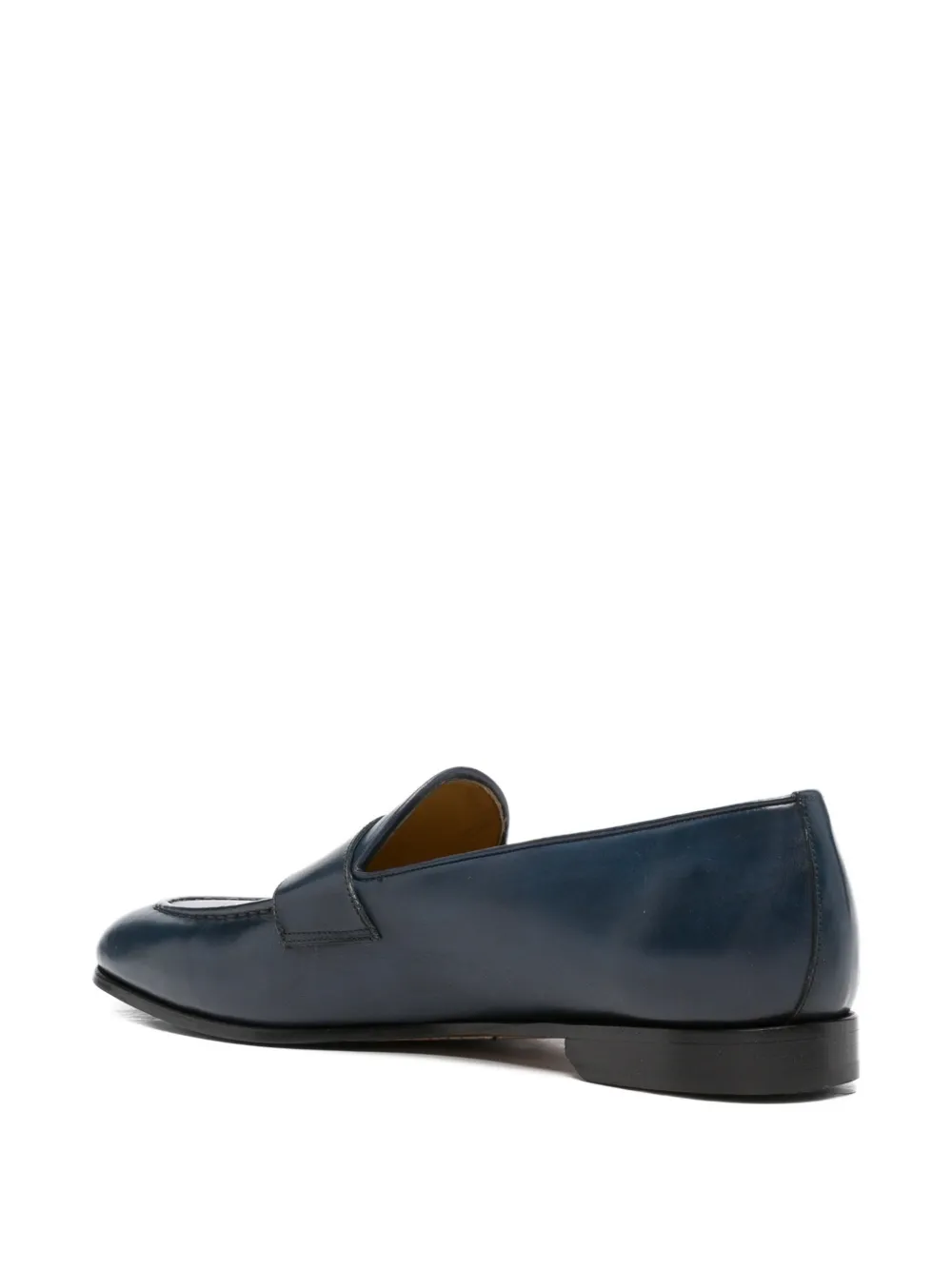 CALPIERRE penny-slot leather loafers Blauw