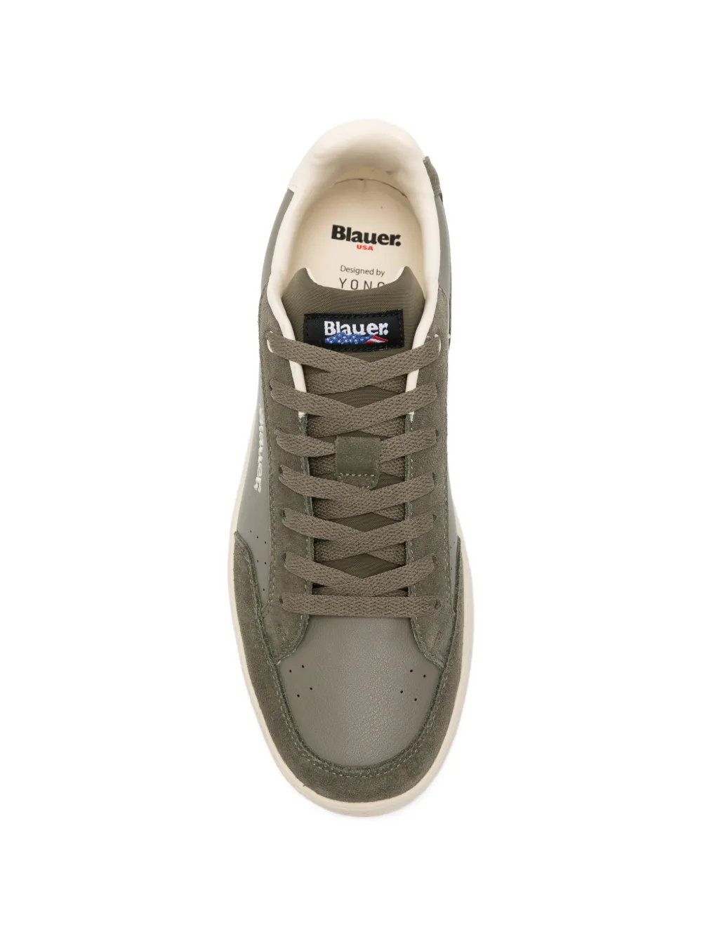 Blauer logo-embroidered sneakers Groen