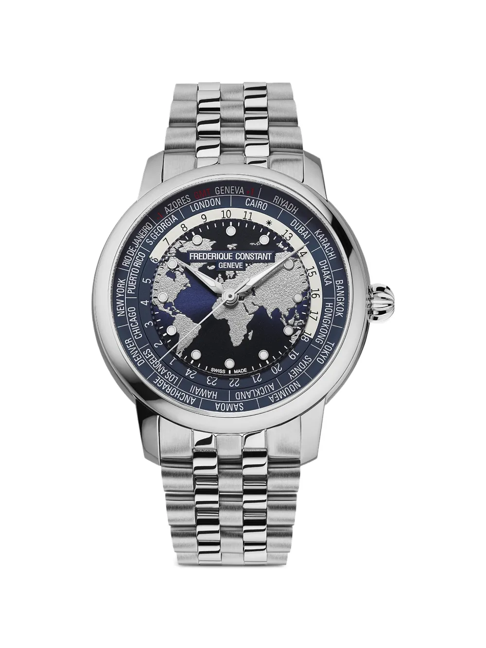 Frederique Constant Classic Worldtimer Manufacture 40mm watch - Blu