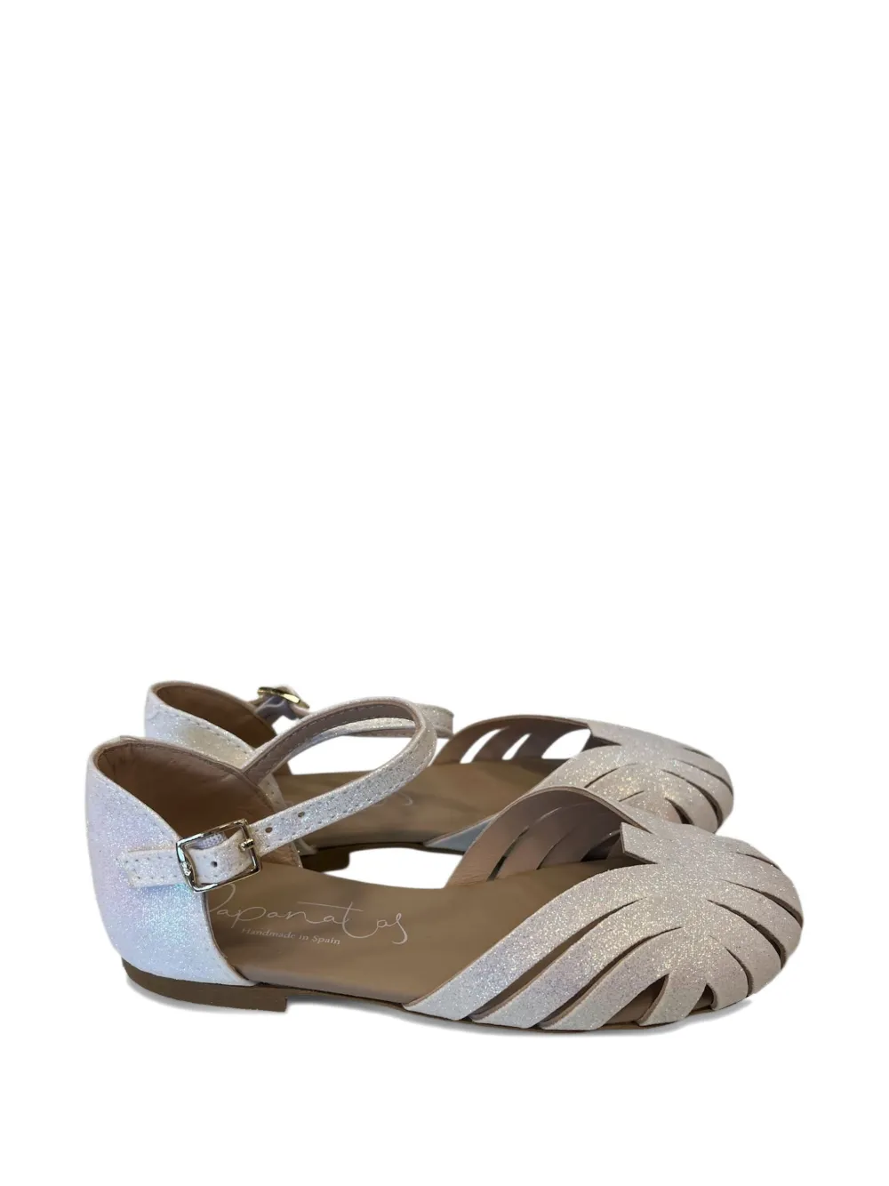 Eli1957 Glitter gekooide sandalen Zilver