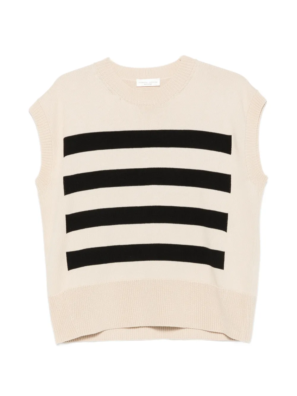 Roberto Collina striped sleeveless top - Toni neutri