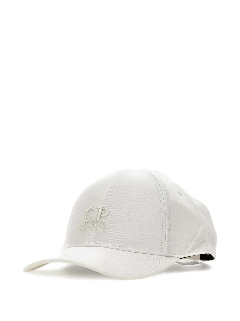 C.P. Company logo-embroidered cotton baseball cap - Bianco
