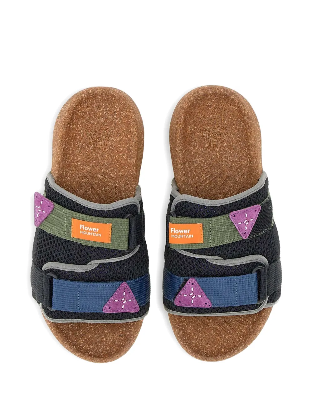 FLOWER MOUNTAIN Niwa touch-strap flat sandals Veelkleurig