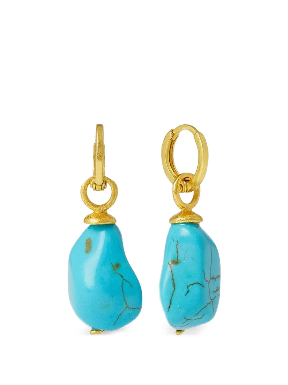 Ottoman Hands Orecchini pendenti Ava con turchese - Oro