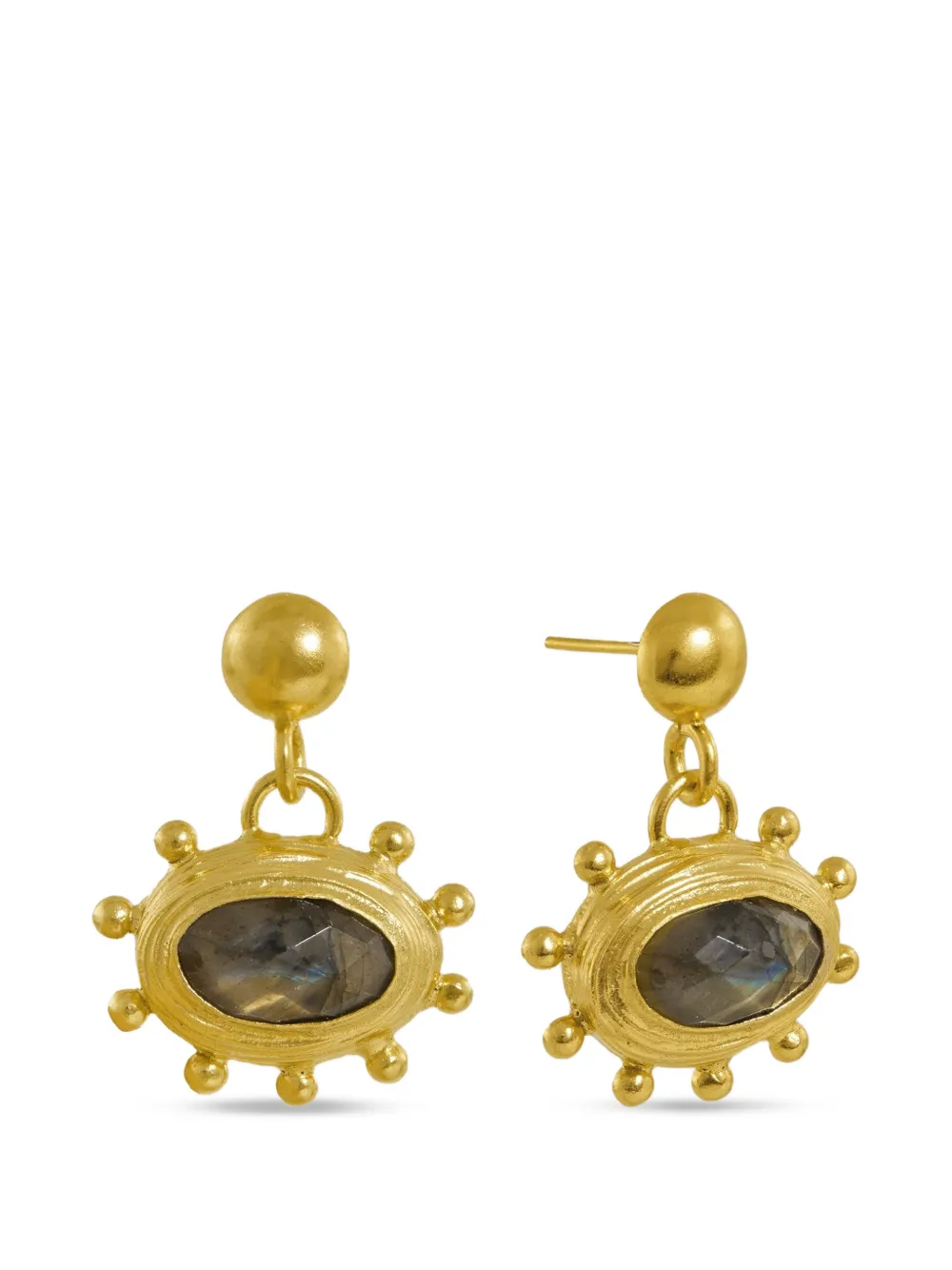 Ottoman Hands Orecchini pendenti Zand con labradorite - Oro