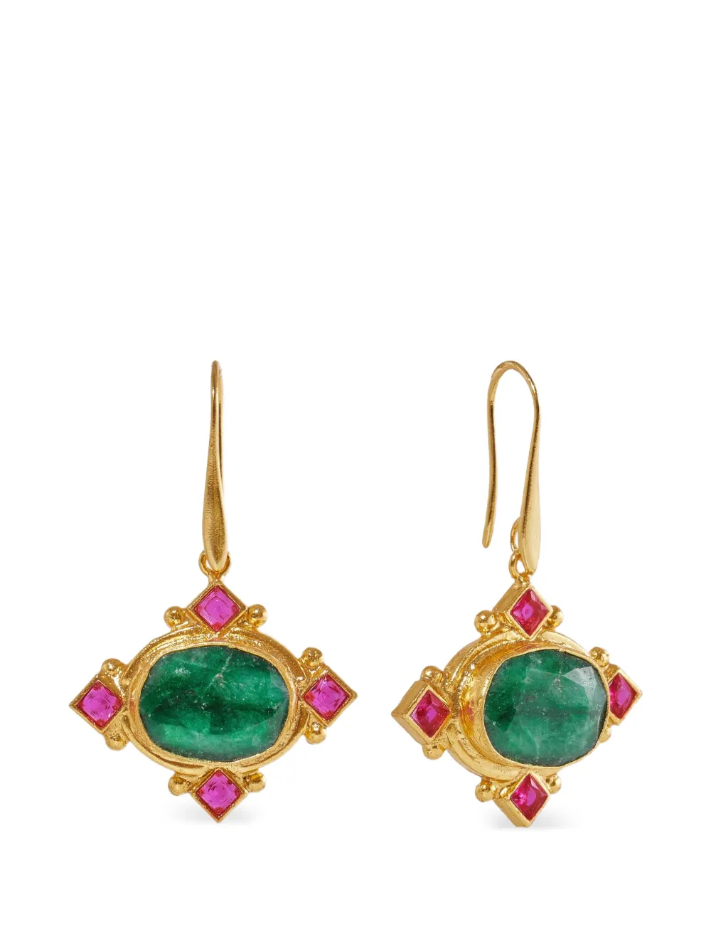 Ottoman Hands Raina crystal-embellished drop earrings - Oro