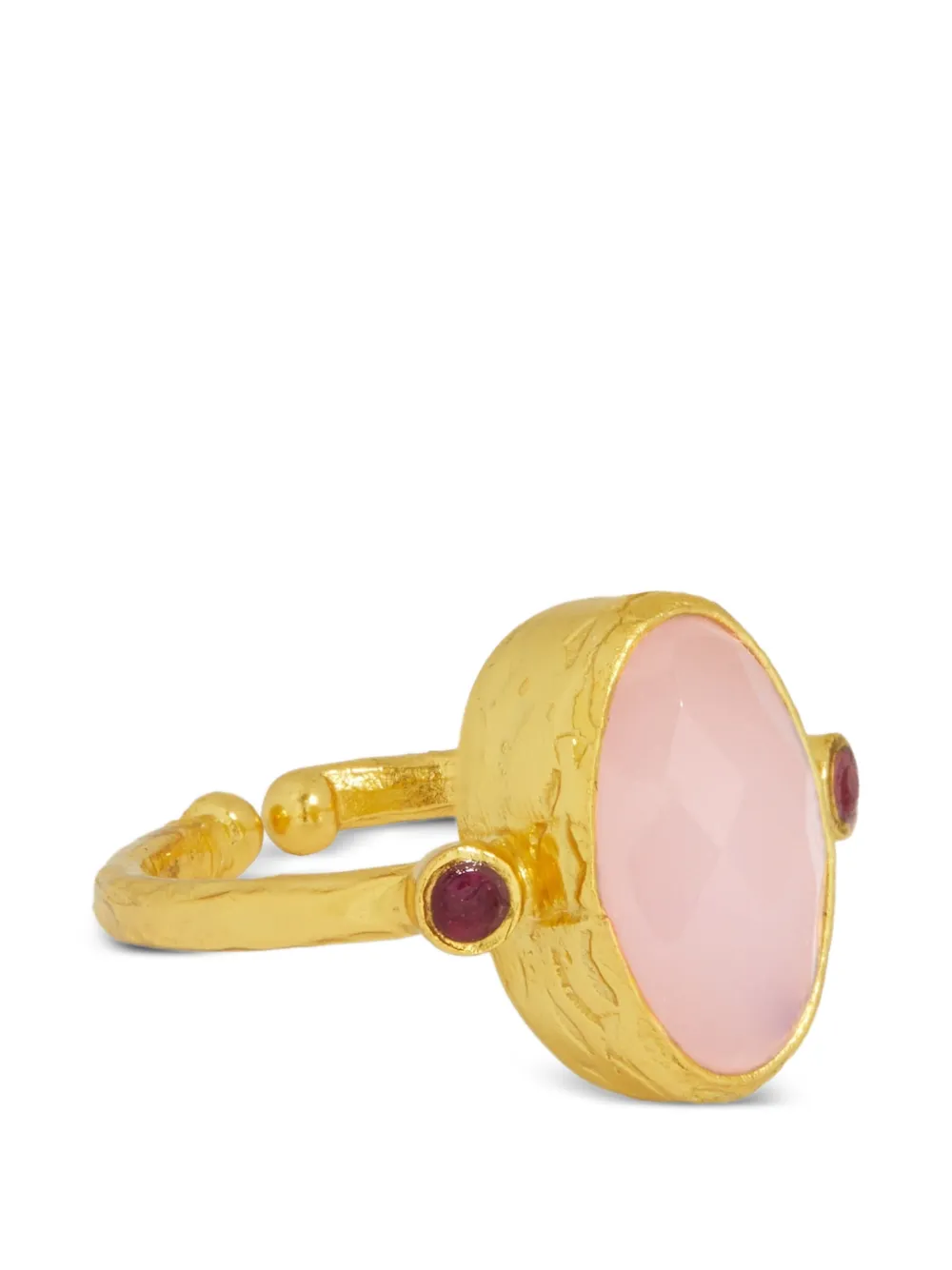 Ottoman Hands Lucia rose quartz ring - Oro