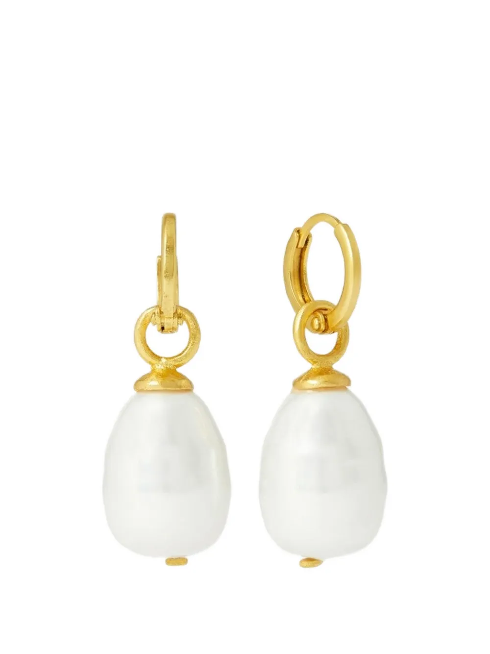 Ottoman Hands Orecchini a cerchio Ava con perle - Oro