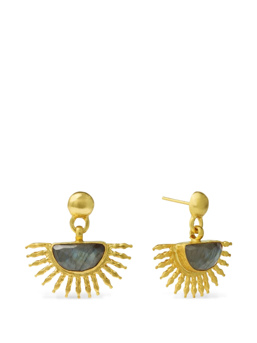 Ottoman Hands Orecchini pendenti Sunrise con labradorite - Oro