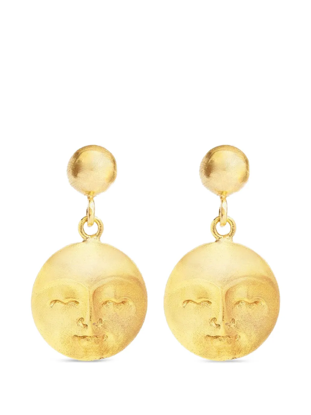 Ottoman Hands Orecchini pendenti Moon Face - Oro