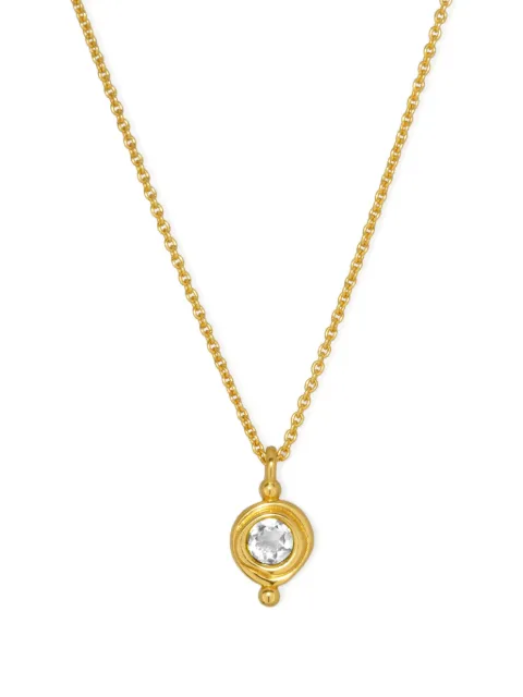 Ottoman Hands April White Topaz Birthstone necklace
