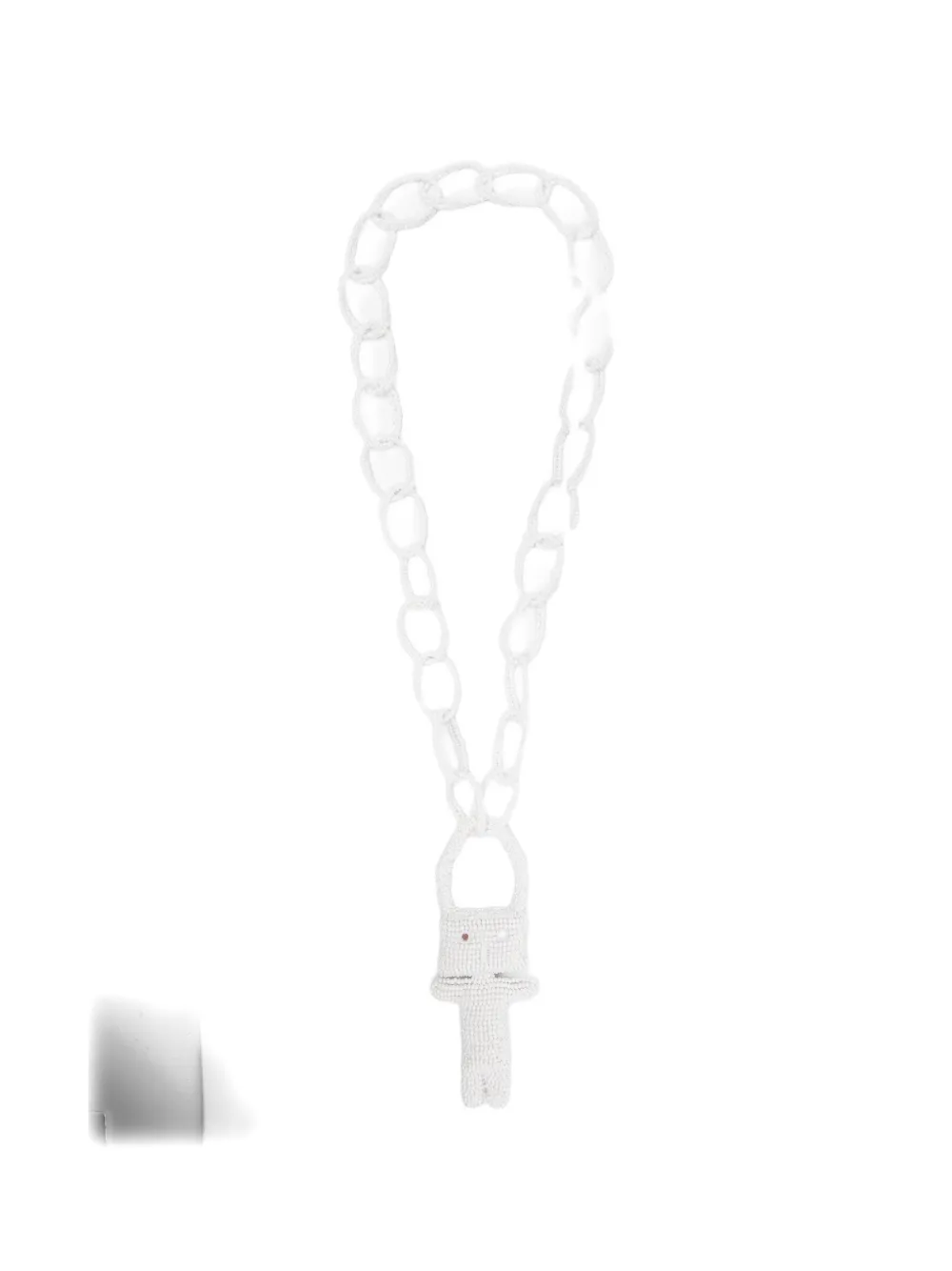 Jejia beaded-chain doll-pendant necklace - Bianco