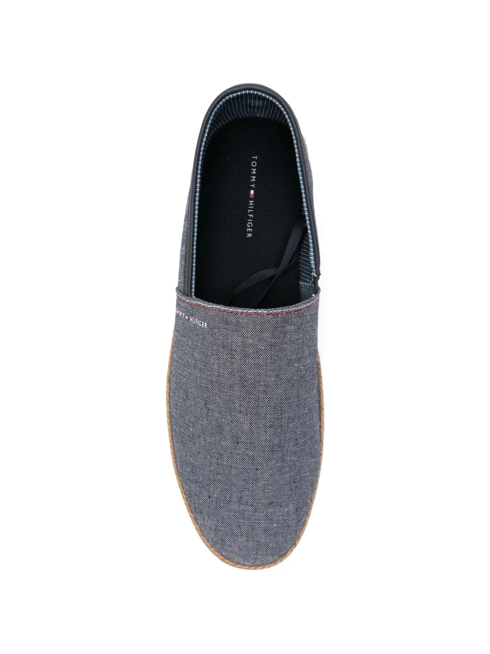 Tommy Hilfiger logo-embroidered braided-sole espadrilles Blauw