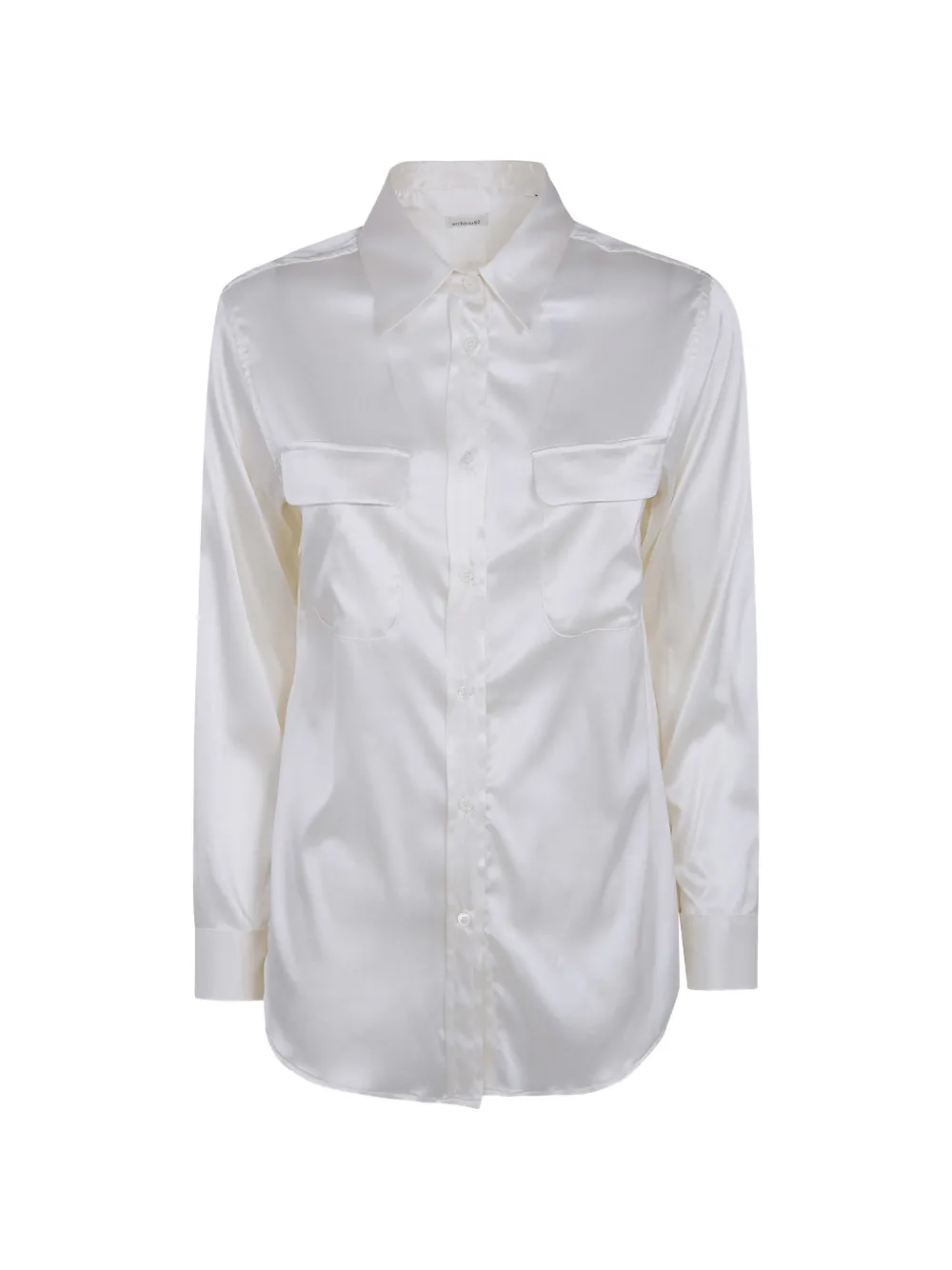 silk flap-pocket shirt