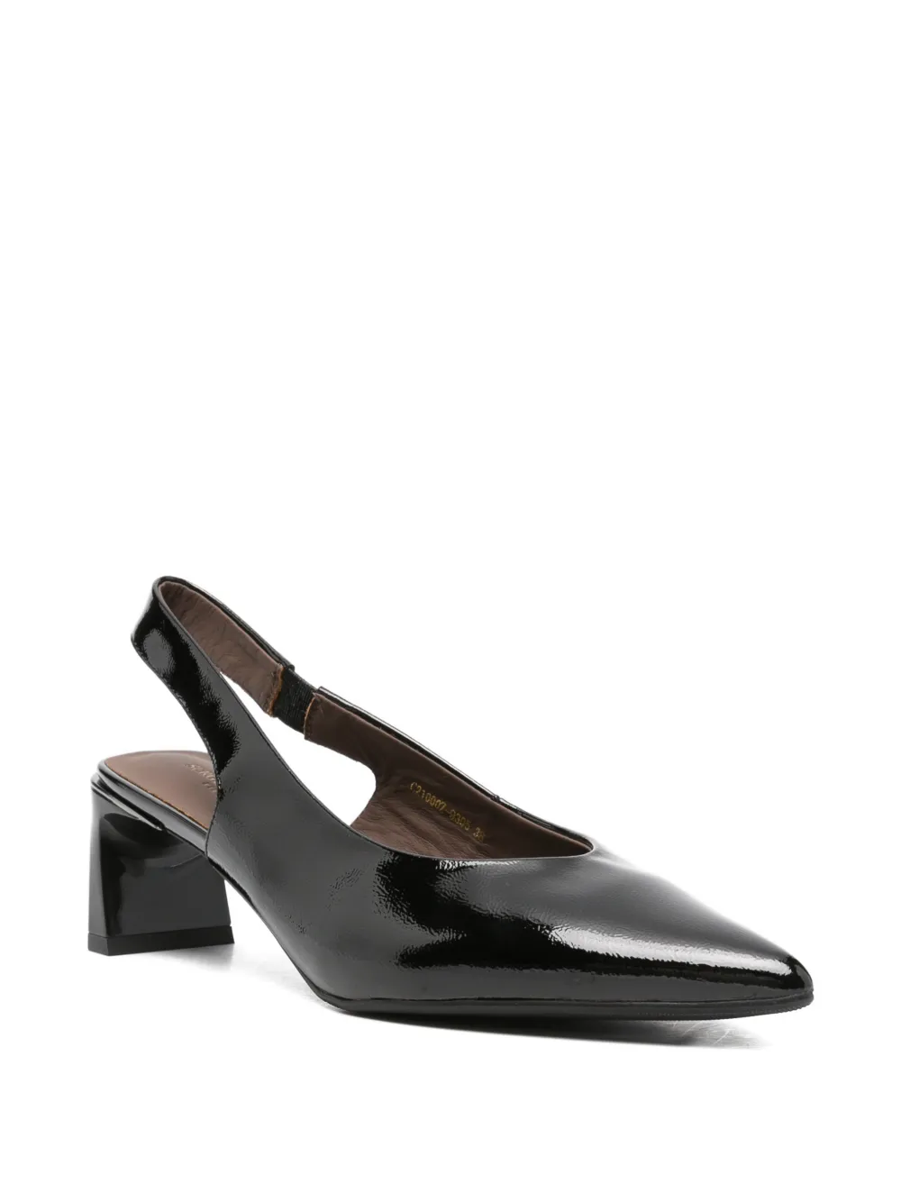 SERGIO MORETTI FIRENZE Slingback pumps met gelakte afwerking Zwart