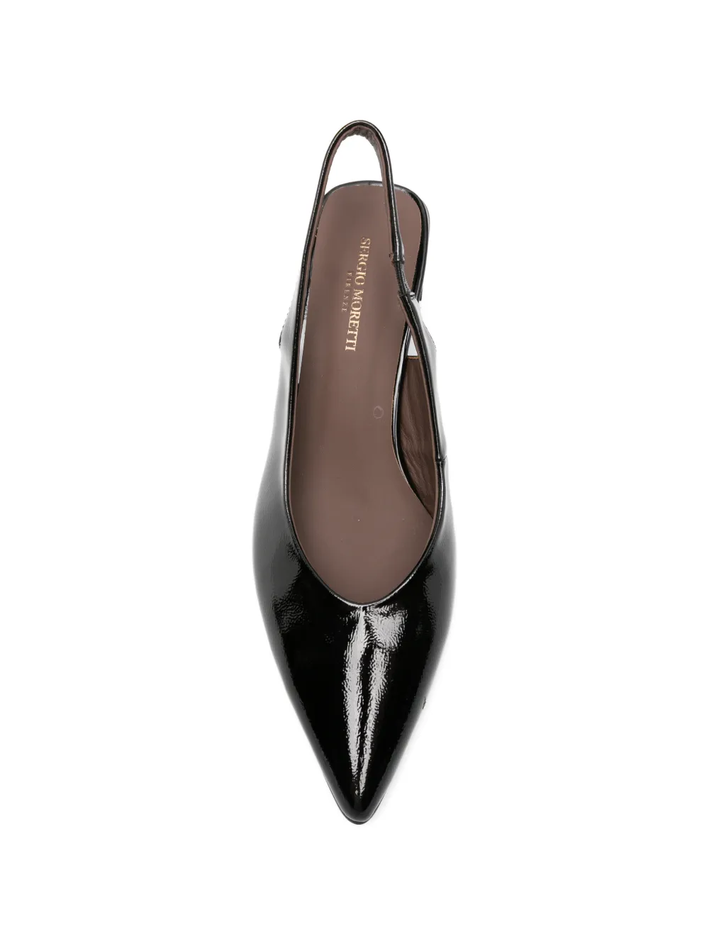 SERGIO MORETTI FIRENZE Slingback pumps met gelakte afwerking Zwart